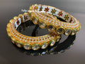 Kundan Gold Plated Bangle: Meenakari Indian Bridal Jewelry