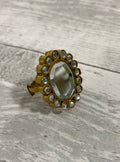 Gold Plated Adjustable Ring: Pakistani Indian Jewelry