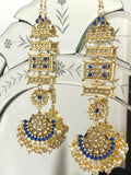 Kundan Indian Earrings with Ear Strings: Bespoke Jewelry