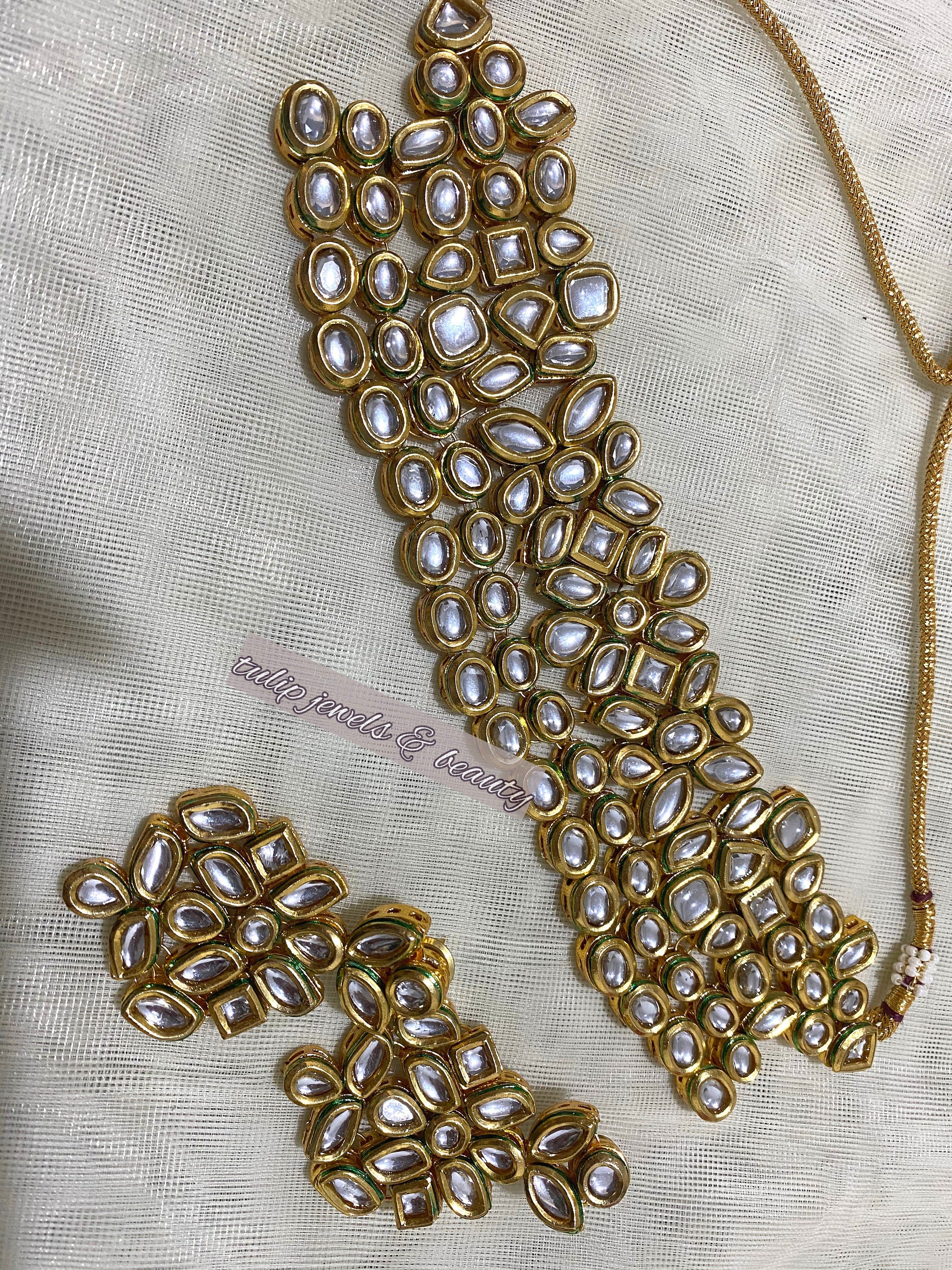 Sabyasachi Jewelry kundan necklace Sabyasachi inspired Sabyasachi choker pachi kundan Sabyasachi jewelry set Indian Jewellery
