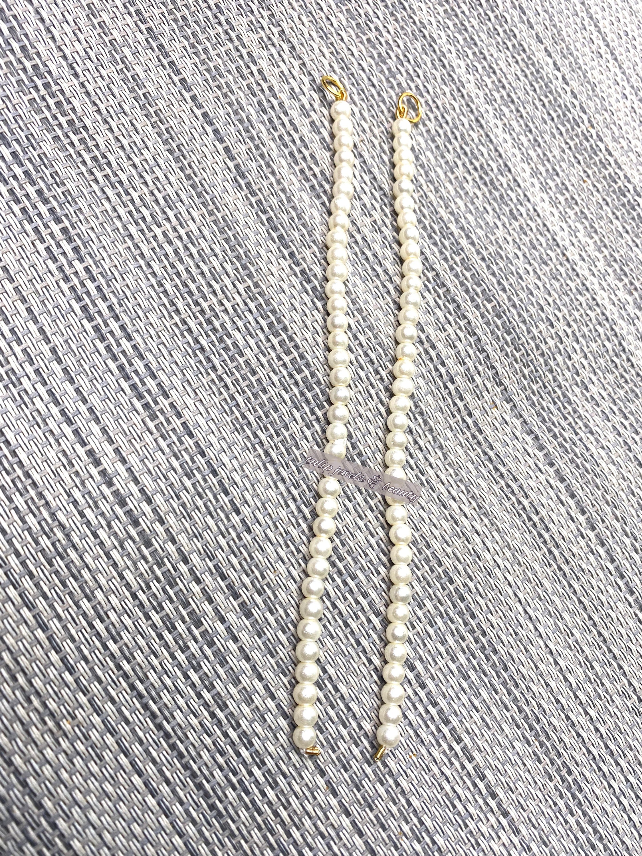 Pearl Earring Chain: Indian Pakistani Jewelry Kaan Sahara