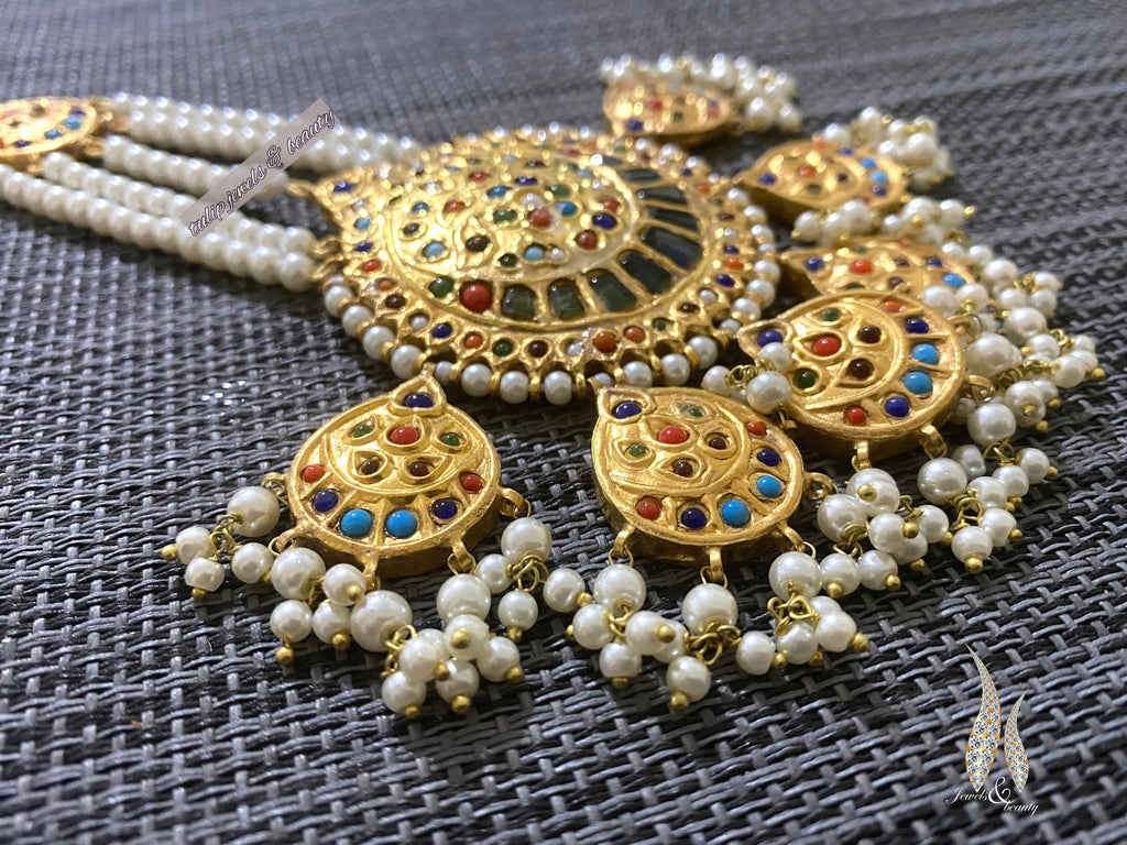 thappa kundan pakistani jewellery, Jhummar passa