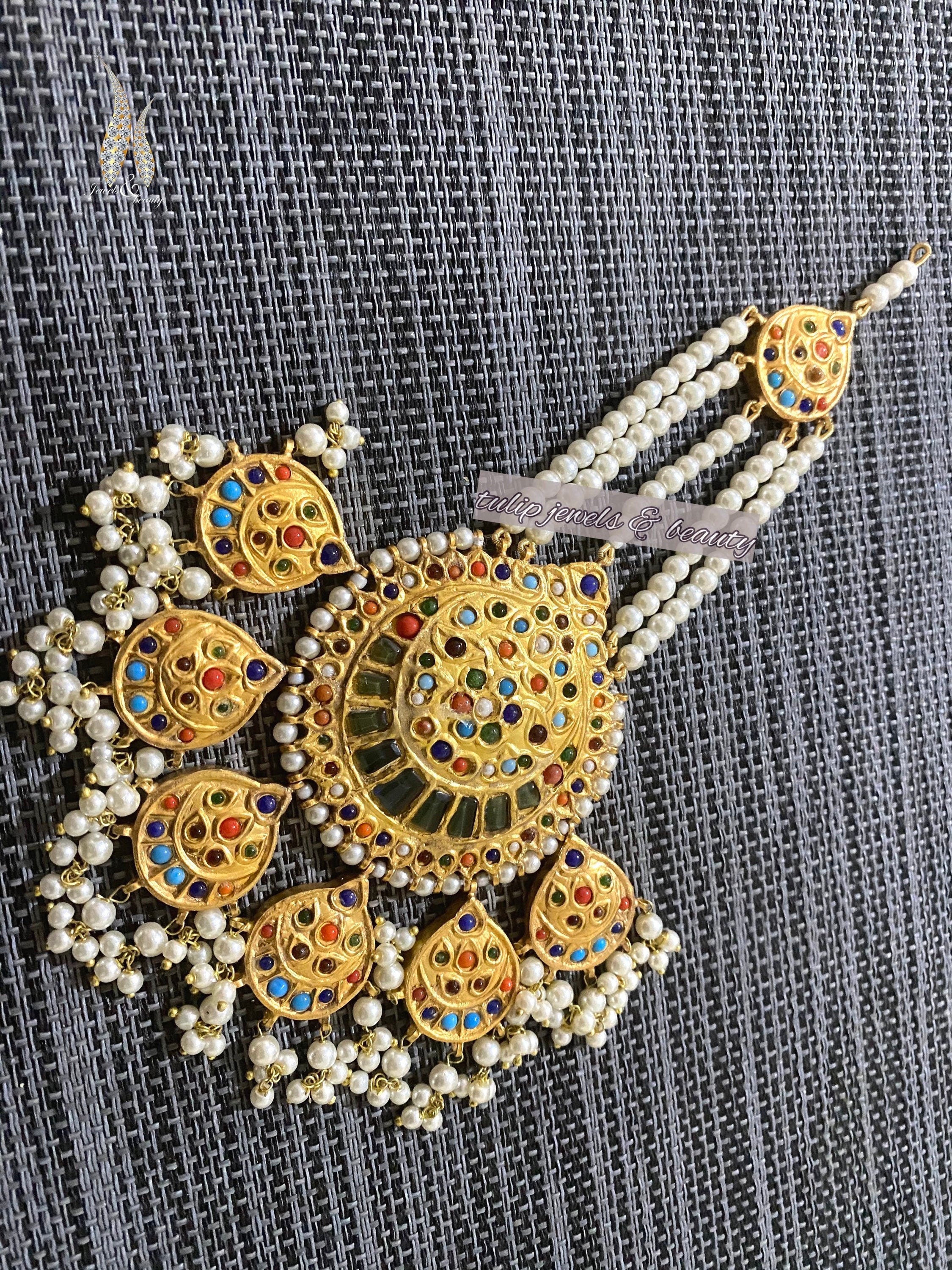 thappa kundan pakistani jewellery, Jhummar passa