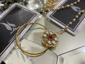 Kundan Nose Ring Nath: Gold Plated Indian Bridal Jewelry