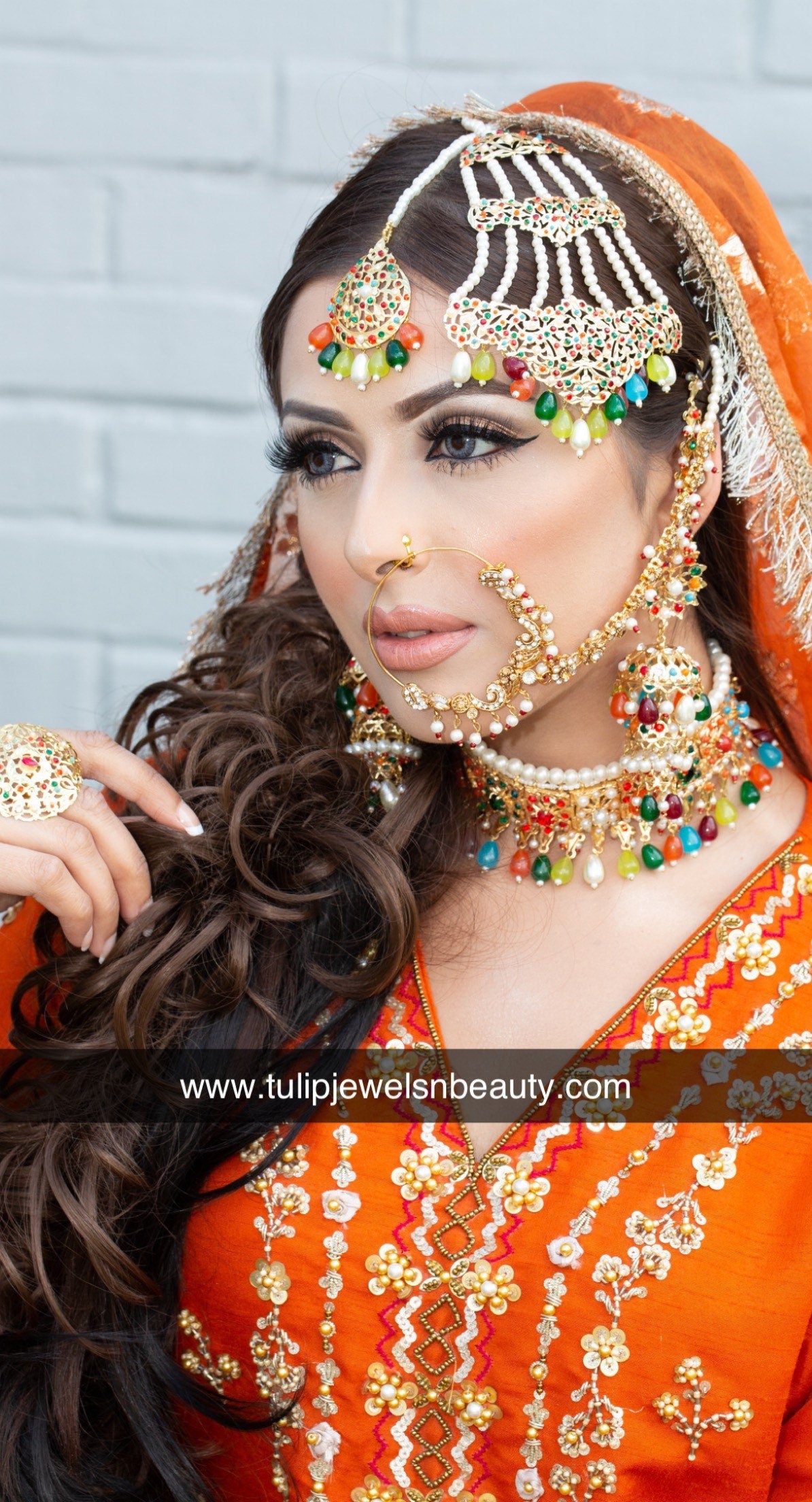 Gold Plated Mughal Choker Set: Indian Bridal Jewelry with Jhumki