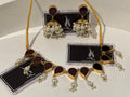 Gold Plated Kundan Jewelry Set: Pakistani Jhumka Necklace