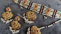 Hyderabadi Choker Set: Gold Plated Maroon Bridal Jewelry