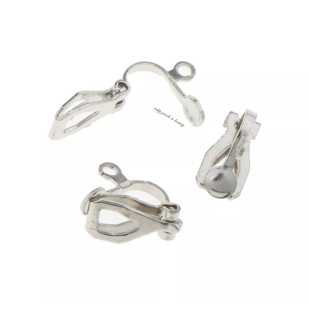Indian Nose Ring Clip: Gold or Silver Plated Nath Hook (12x11mm)