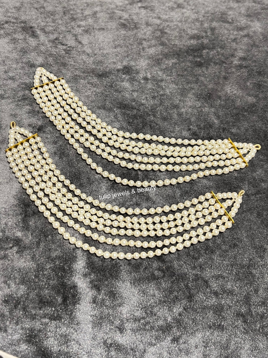 Pearl Ear Chain: Indian Pakistani Jewelry Earring Support