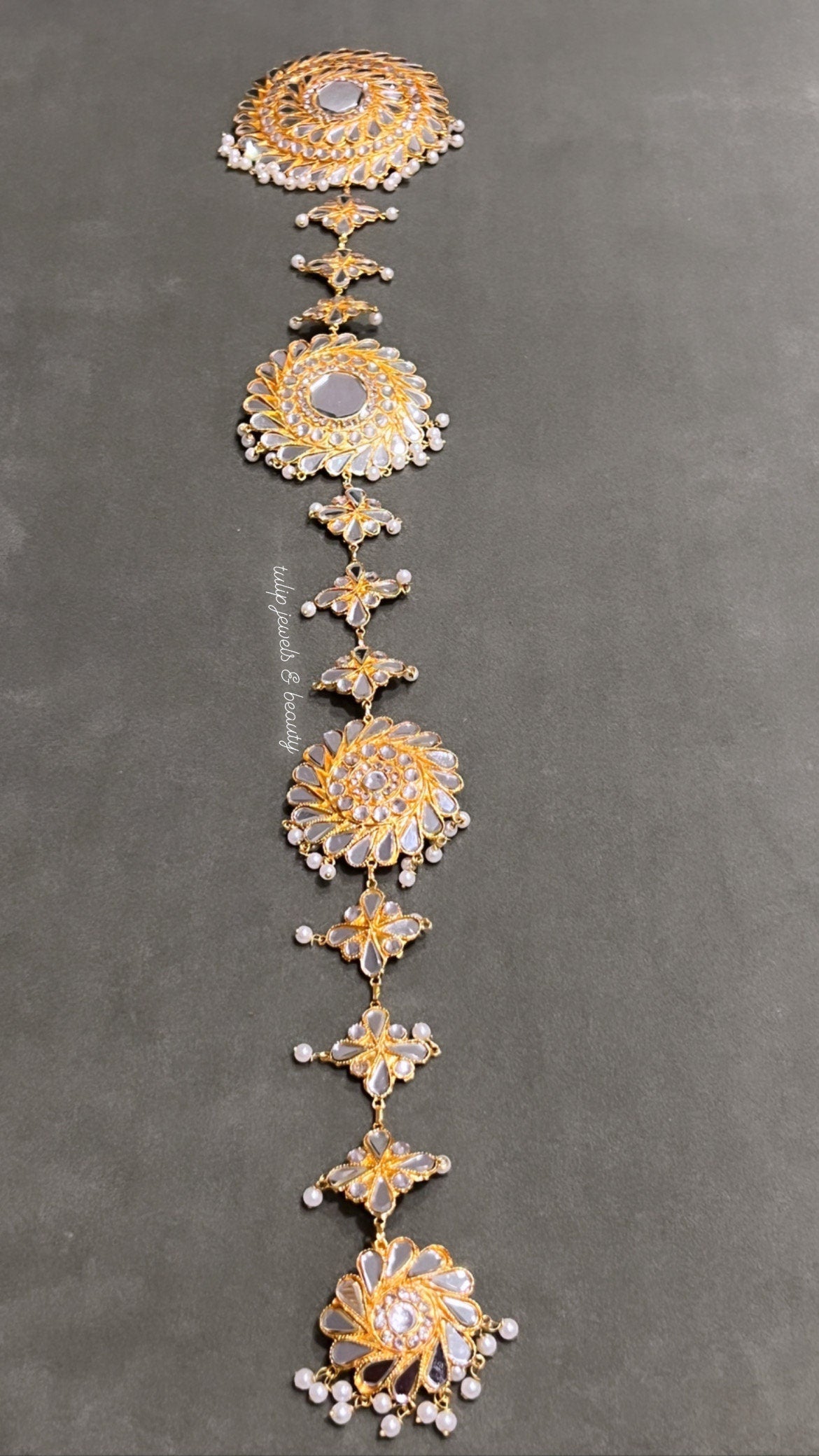 Kundan Paranda: Indian Bridal Hair Braid Accessory