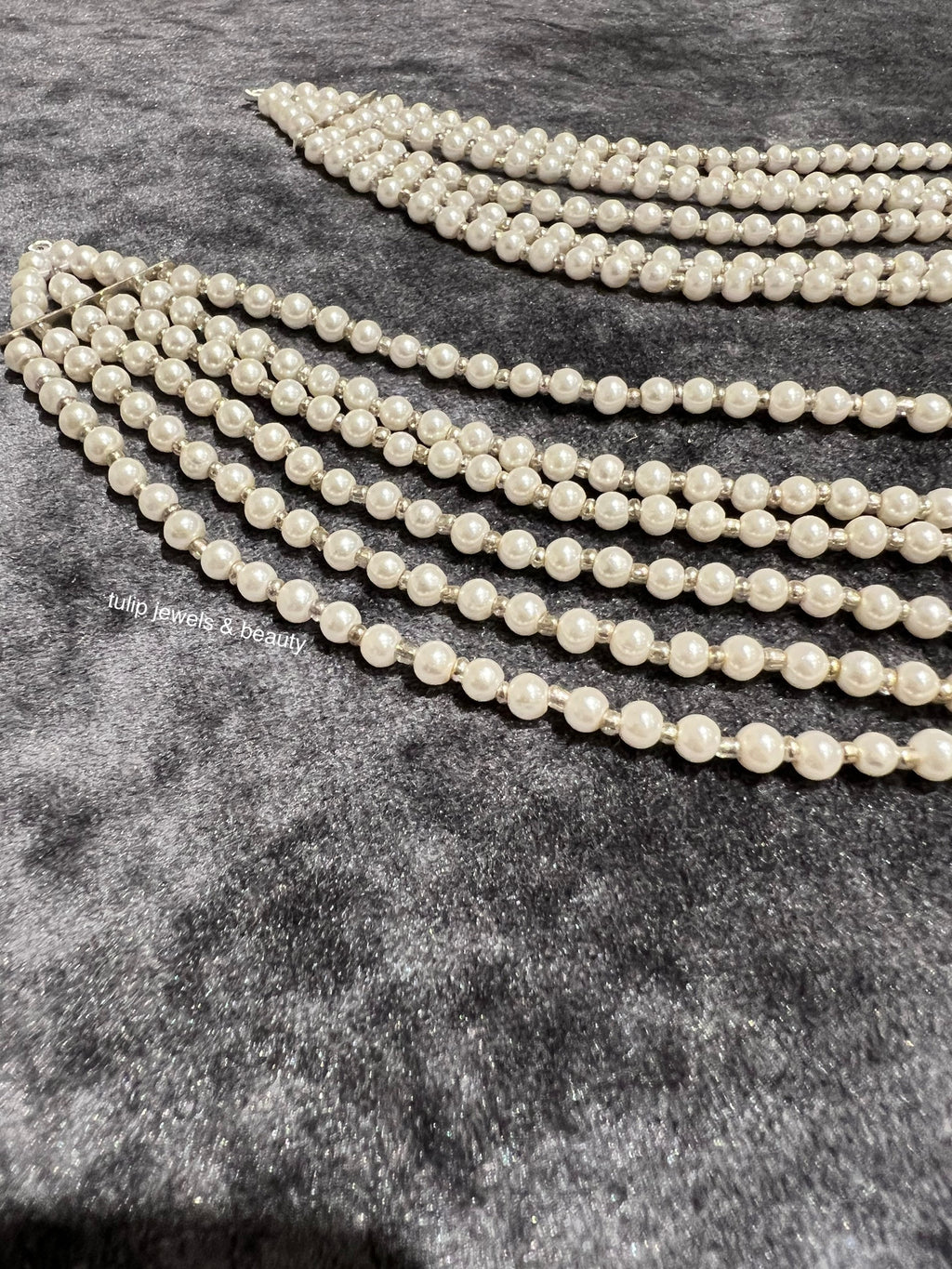 Pearl Kaan Chain: Silver Sahare Earring Support - Indian/Pakistani Jewelry