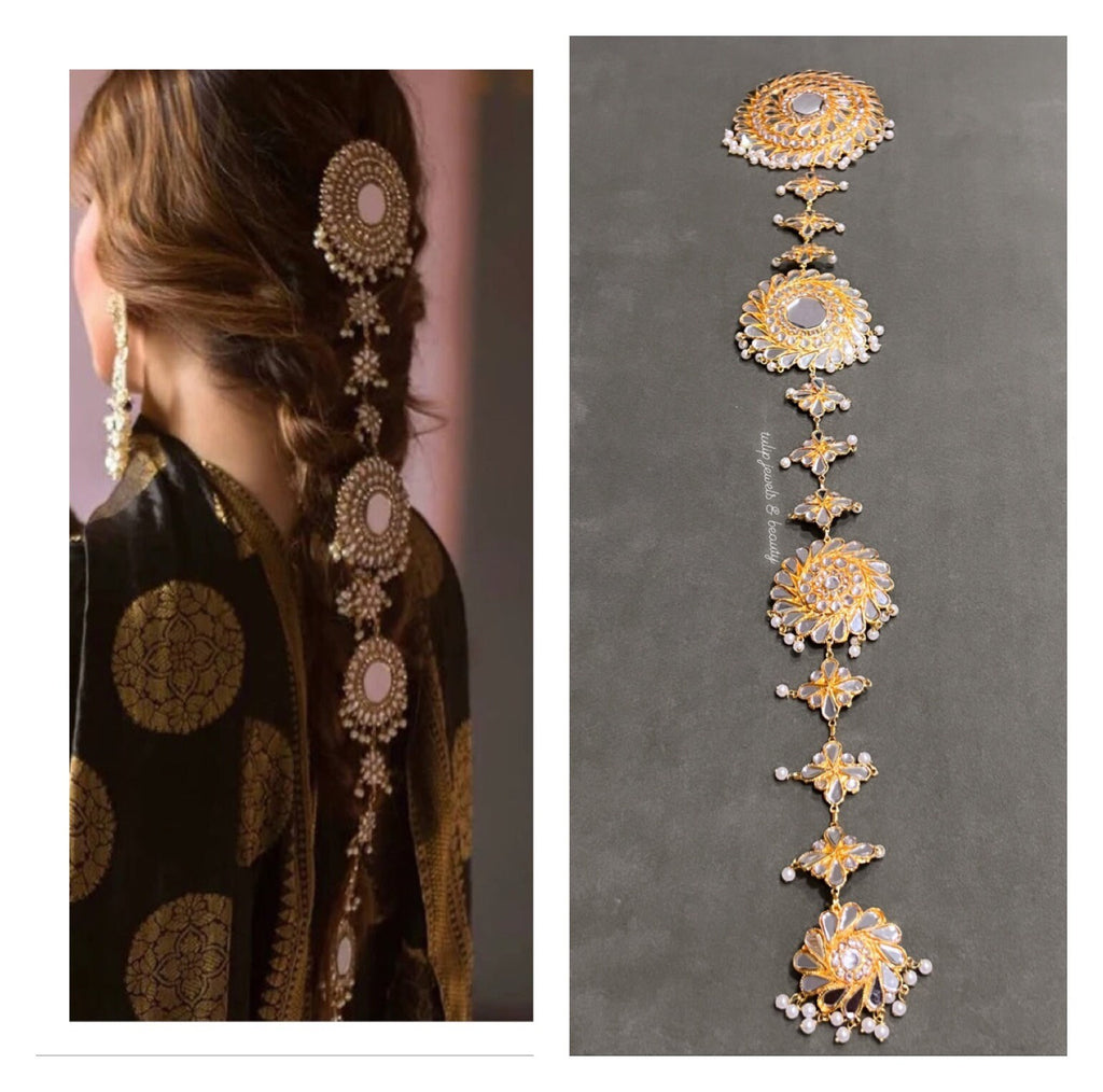 Kundan Paranda: Indian Bridal Hair Braid Accessory