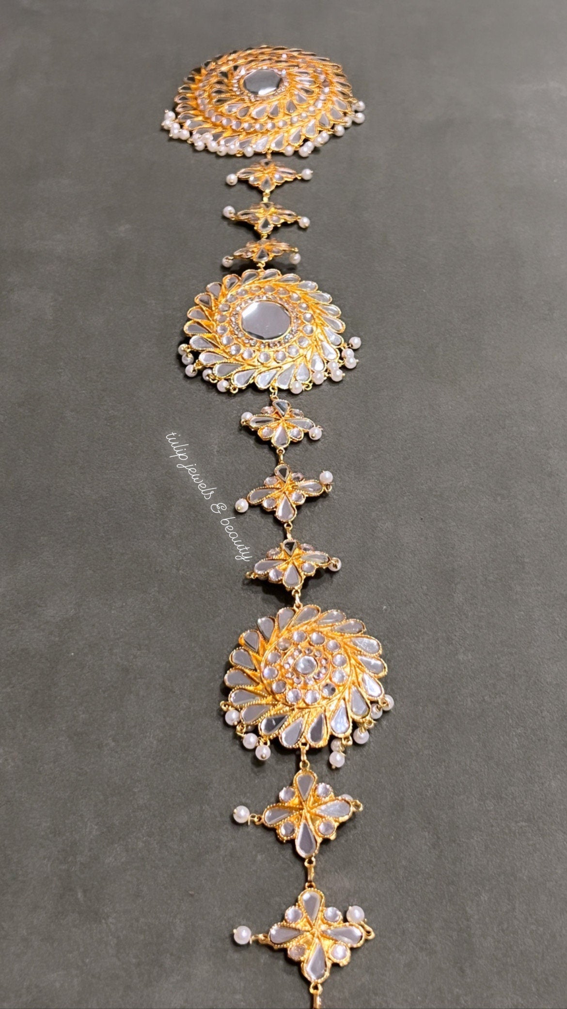Kundan Paranda: Indian Bridal Hair Braid Accessory