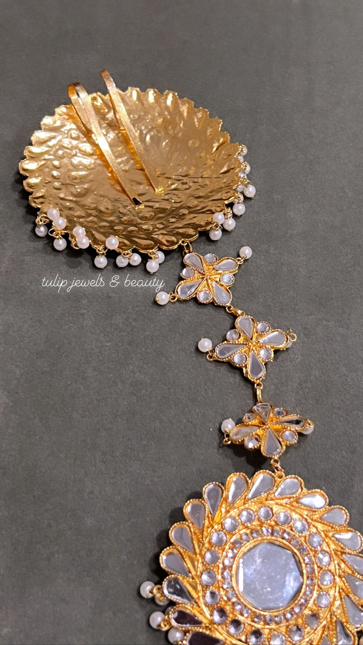 Kundan Paranda: Indian Bridal Hair Braid Accessory