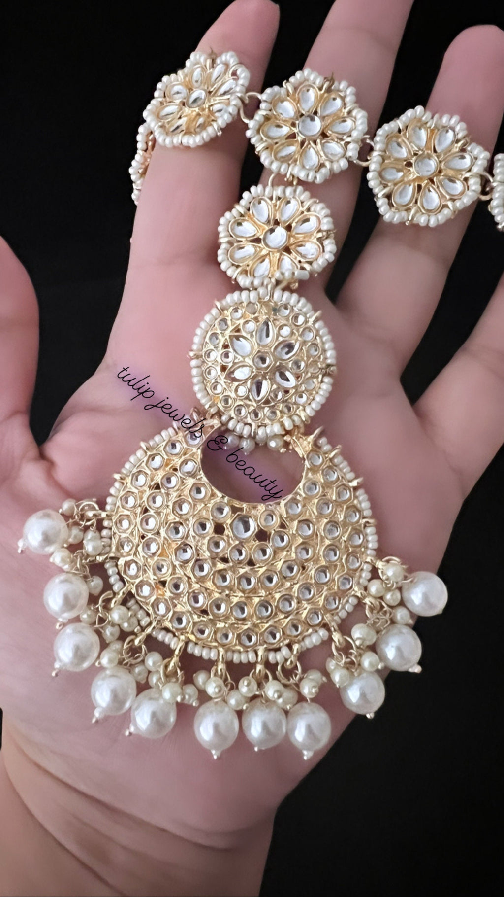 Kundan Bridal Headband: Indian Sheeshphool Matha Patti