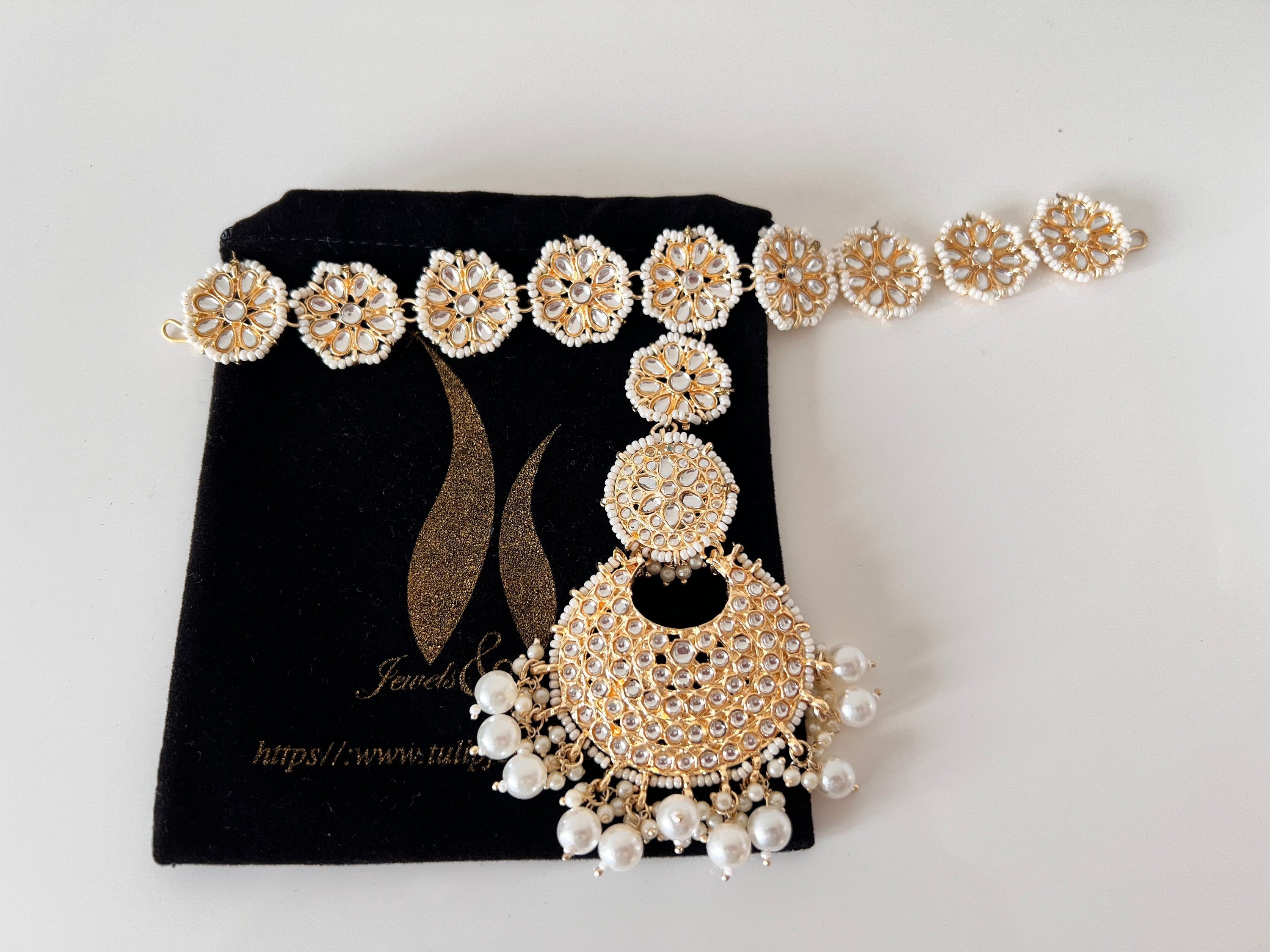 Kundan Bridal Headband: Indian Sheeshphool Matha Patti