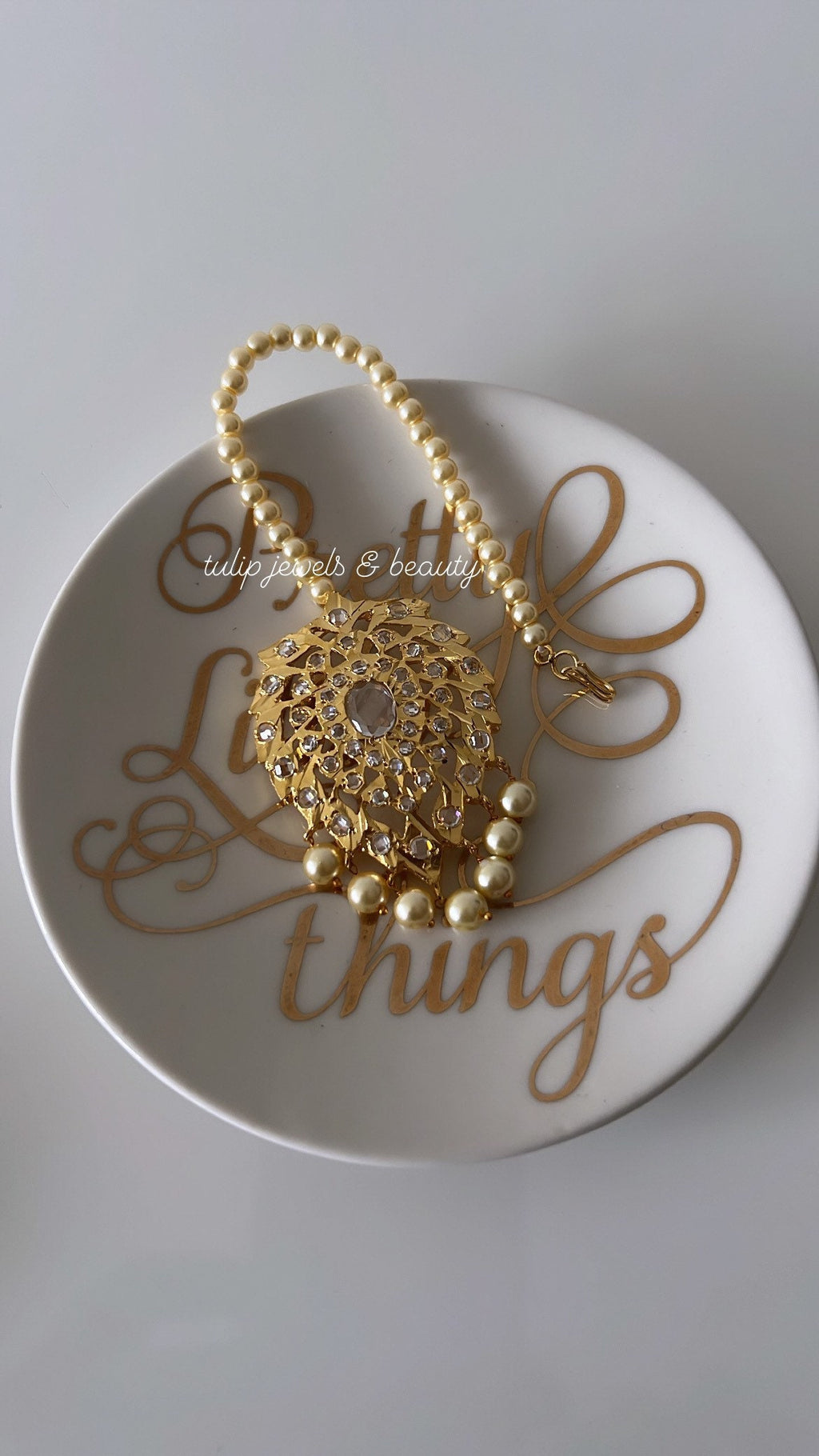 Hyderabadi Tikkah: 24 Carat Gold Plated Indian Head Jewelry