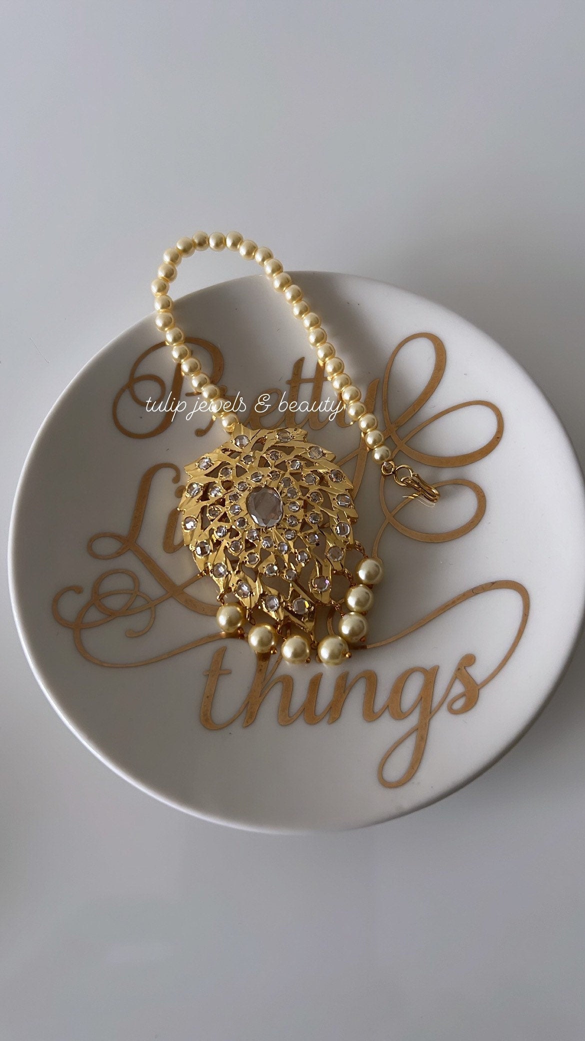 Hyderabadi Tikkah: 24 Carat Gold Plated Indian Head Jewelry