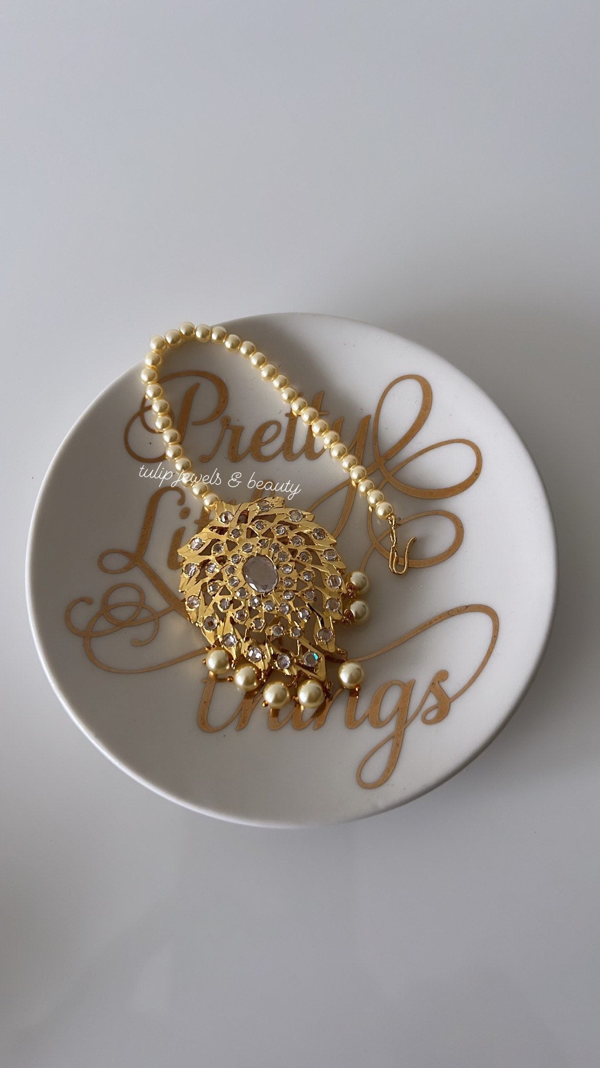 Hyderabadi Tikkah: 24 Carat Gold Plated Indian Head Jewelry