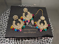 Exquisite Indian Earrings & Tikka Set | Chandballi and Maang Tikkah for Festive Elegance