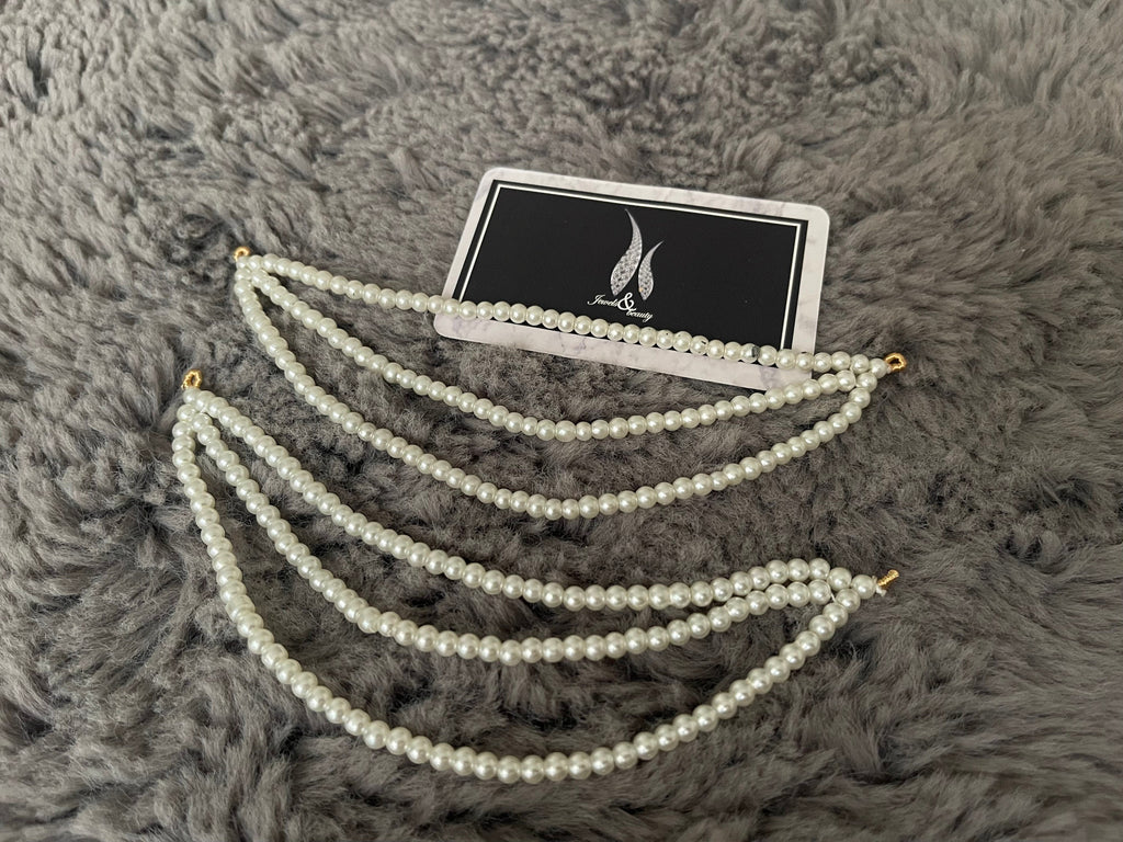 Pearl Earring Chain: Indian Pakistani Jewelry Kaan Sahara