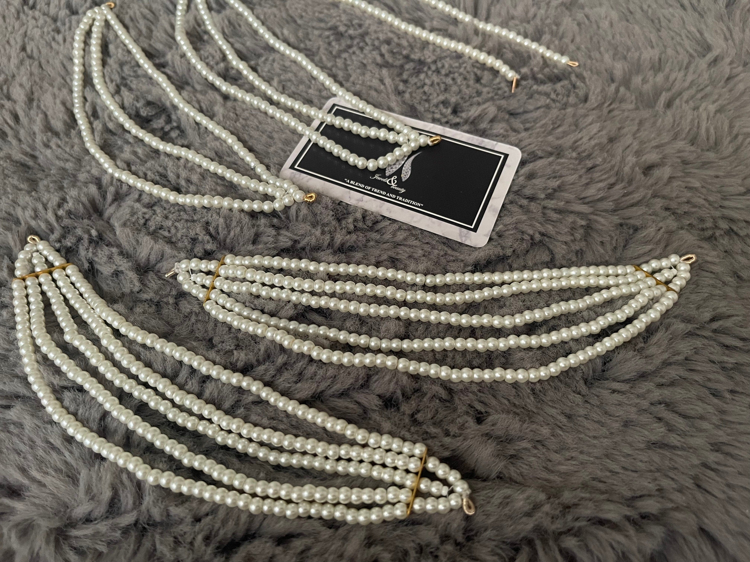Pearl Earring Chain: Indian Pakistani Jewelry Kaan Sahara