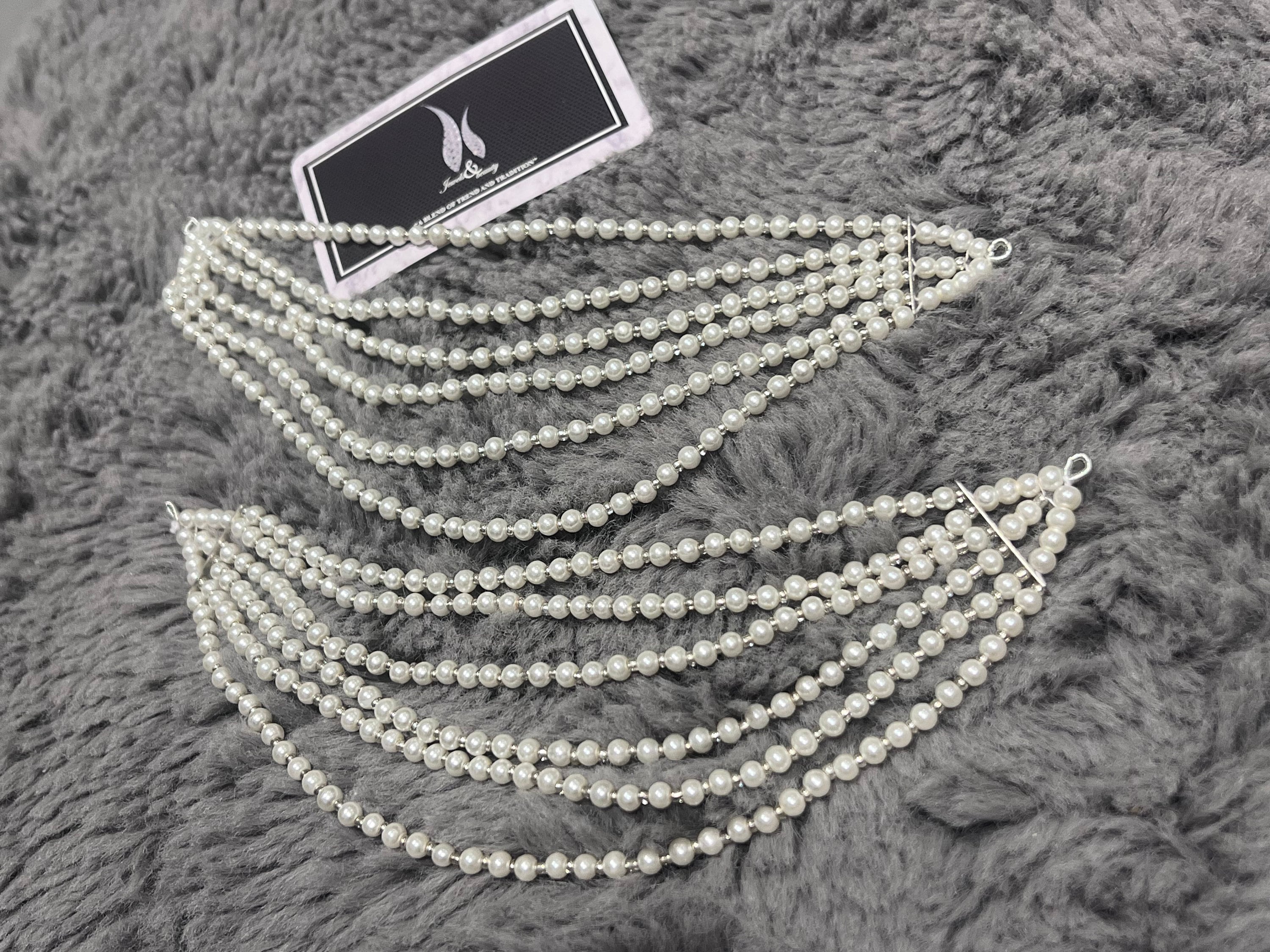 Pearl Earring Chain: Silver Indian Kaan Sahara Jewelry