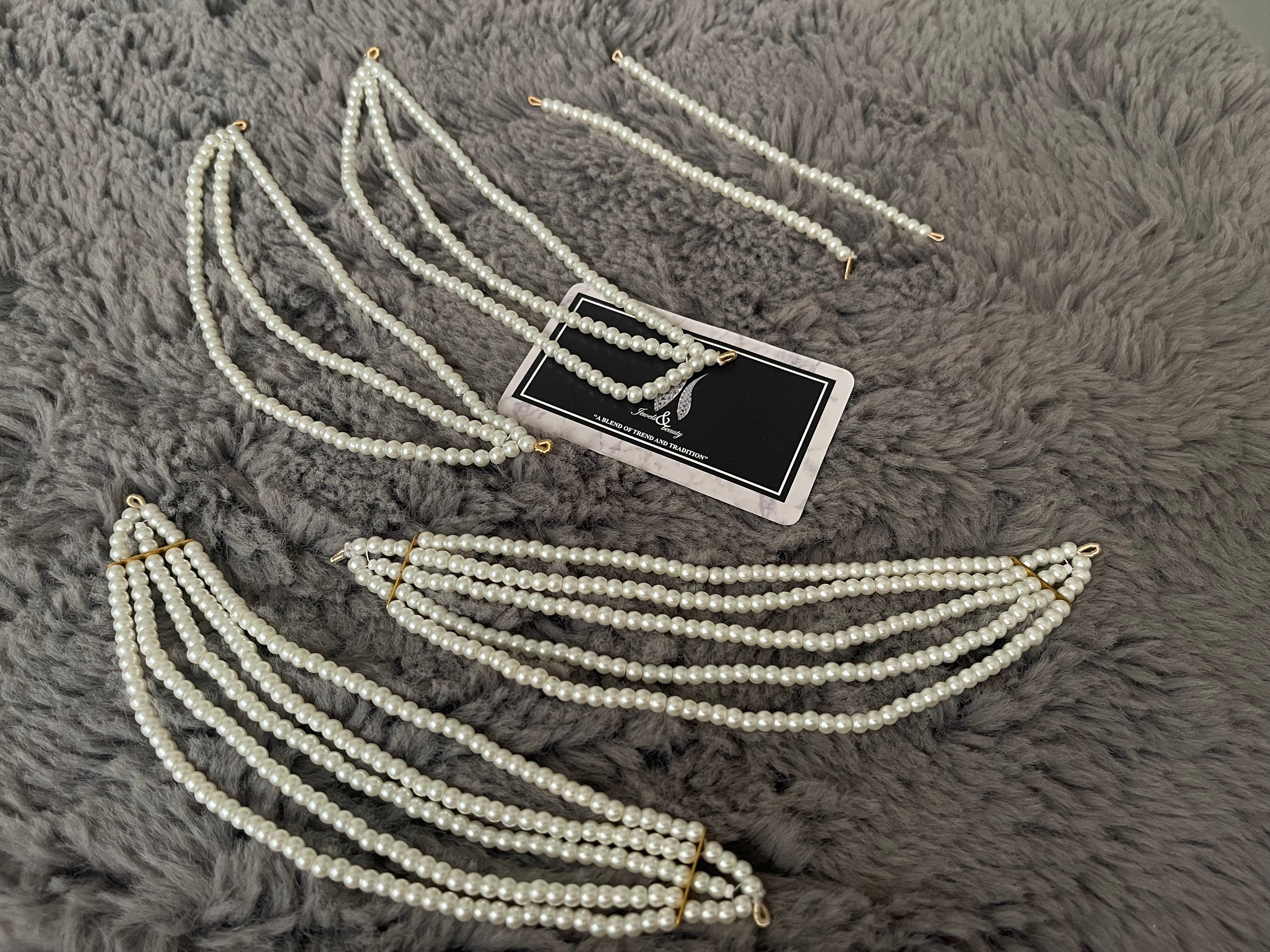 Pearl Earring Chain: Indian Pakistani Jewelry Kaan Sahara