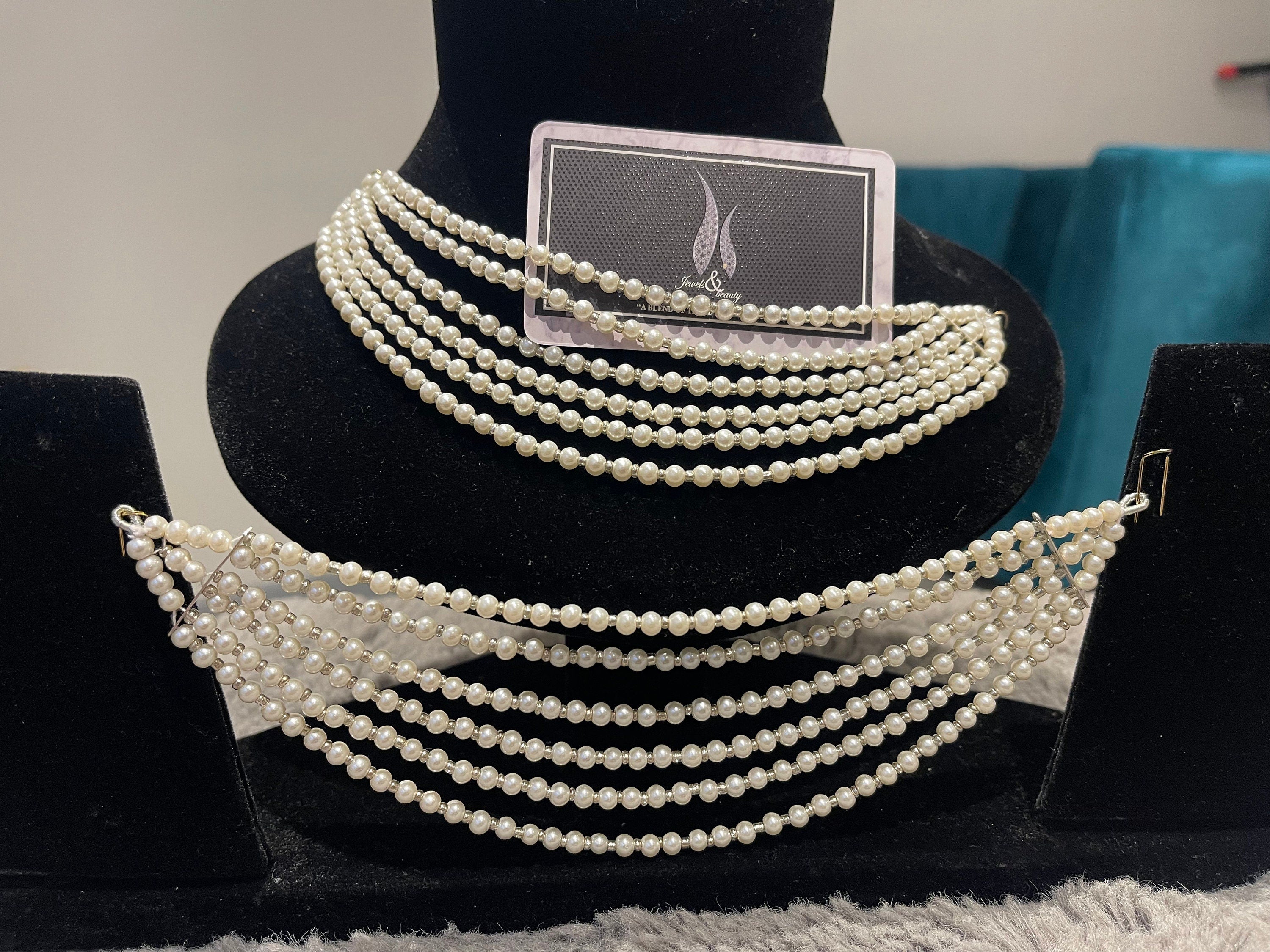 Pearl Kaan Chain: Silver Sahare Earring Support - Indian/Pakistani Jewelry