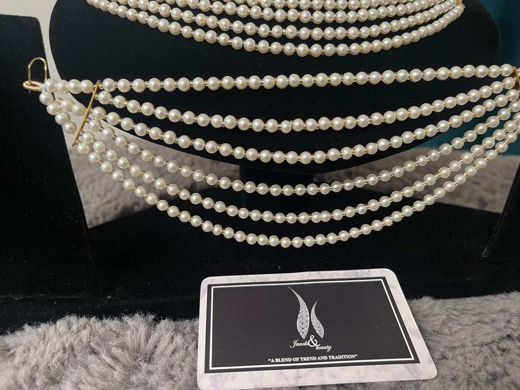 Pearl Ear Chain: Indian Pakistani Jewelry Earring Support