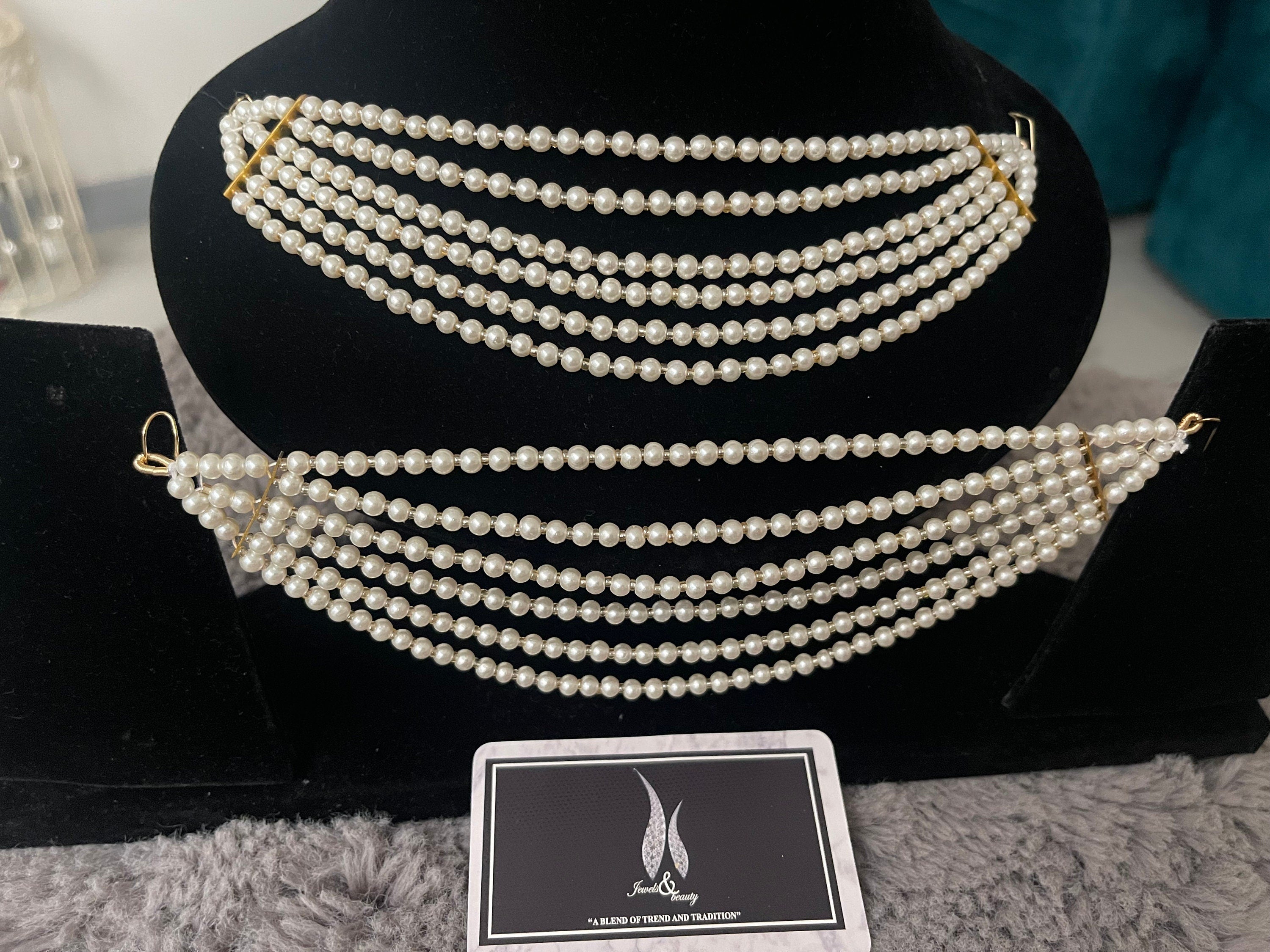 Pearl Ear Chain: Indian Pakistani Jewelry Earring Support