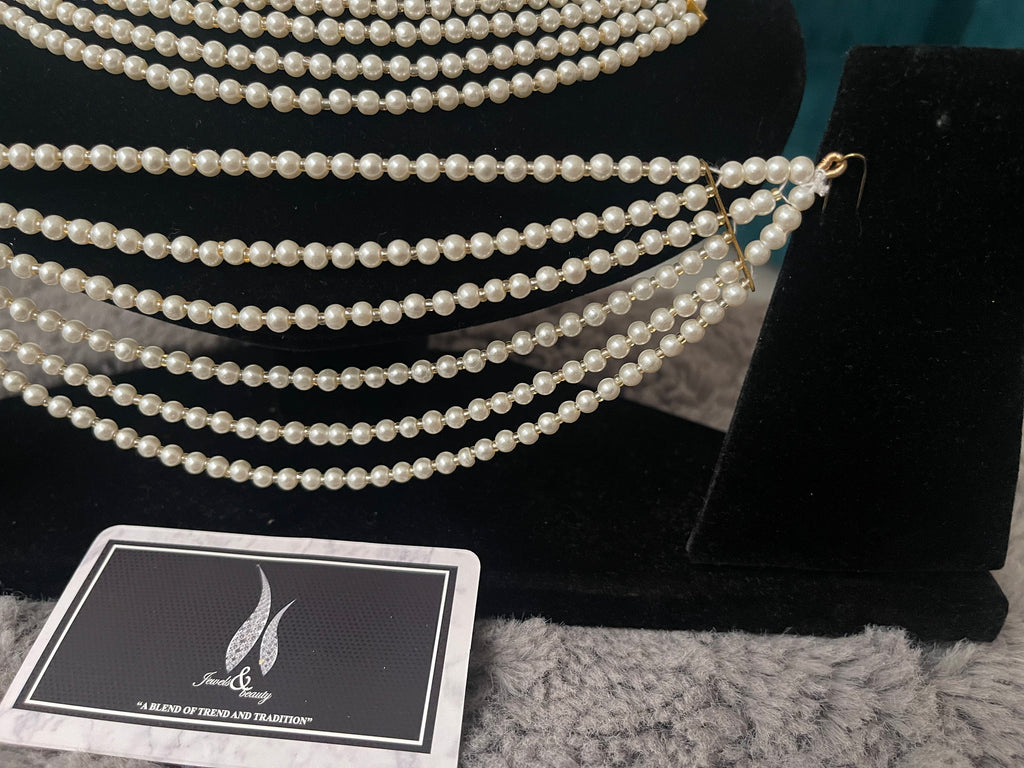 Pearl Ear Chain: Indian Pakistani Jewelry Earring Support