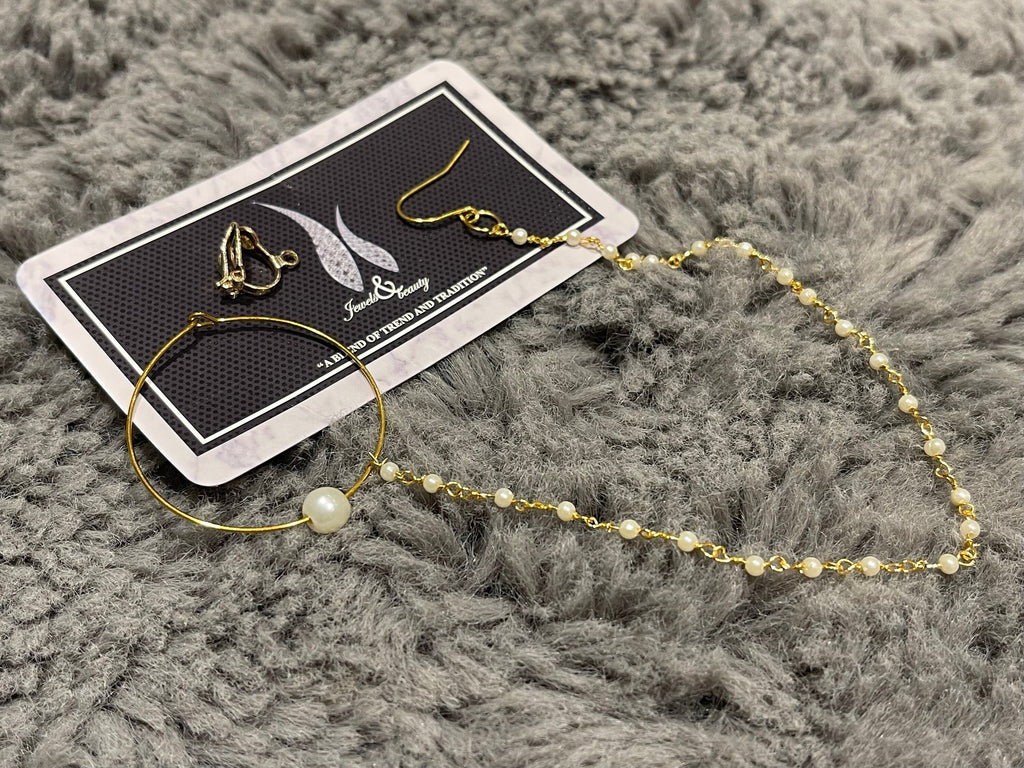 Gold Plated Indian Nose Ring Nath: Bridal Jewelry