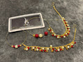 Gold Plated Indian Nose Ring: Bridal Nath with Pearls & Crystals