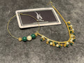 Gold Plated Nose Ring Nath: Emerald, Pearl, and Crystal Indian Bridal Jewelry