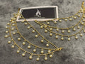Gold Plated Pearl Ear Chain: Pakistani Indian Jewelry