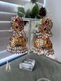 Gold Plated Jhumki Earrings: Pakistani Bridal Jewelry