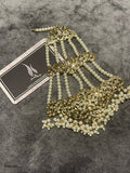 Hyderabadi Gold Plated Jhummar Passa: Indian Bridal Headpiece
