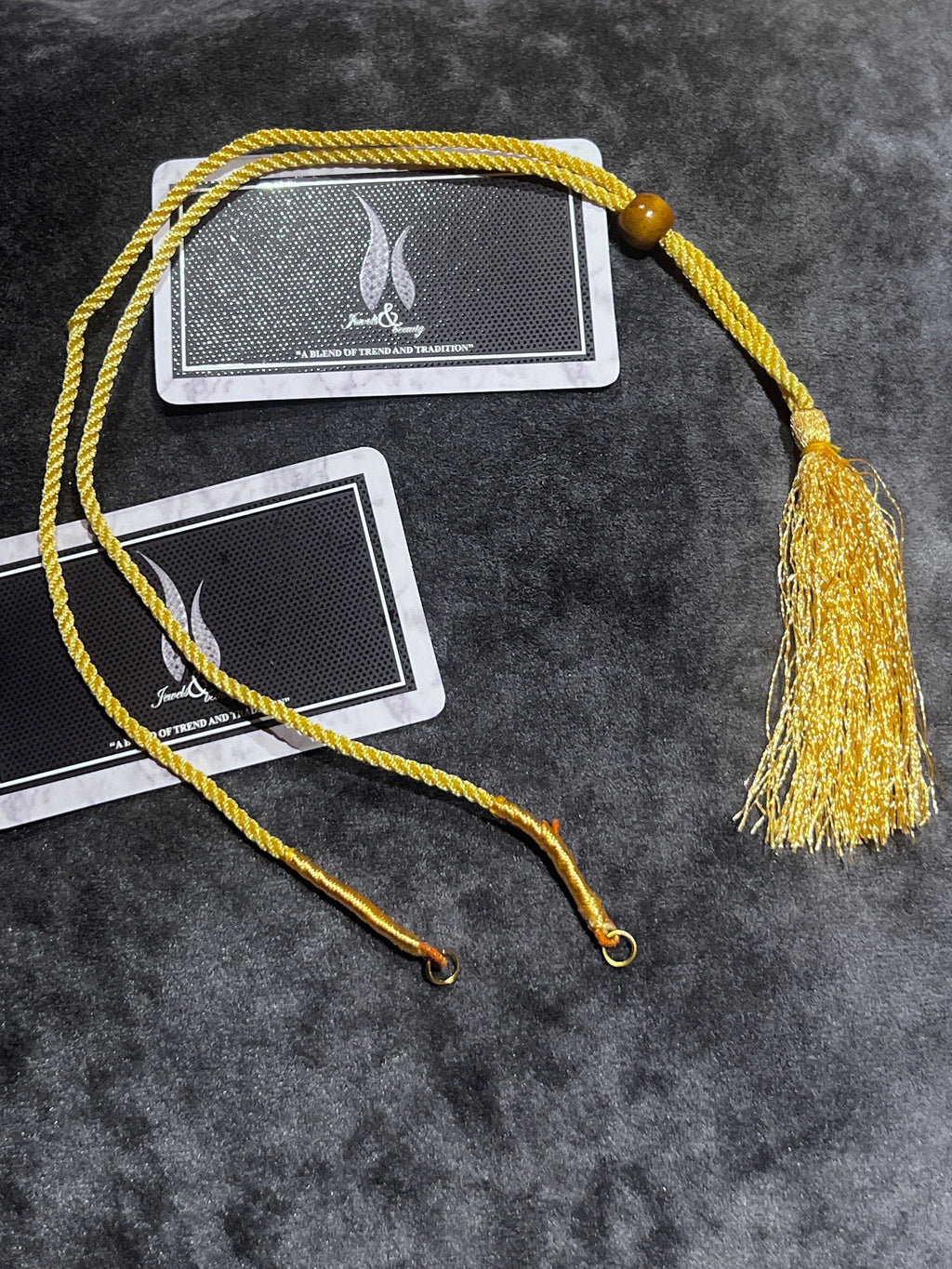 Adjustable Golden Necklace Cord: Handmade Zari Dori Jewellery