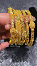 Indian Bangles Set Of 6 – Gold Plated Bridal Women Jewelry Gift for Her
