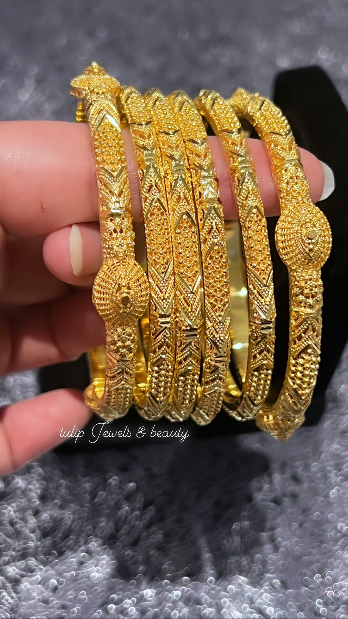 Indian Bangles Set Of 6 – Gold Plated Bridal Women Jewelry Gift for Her