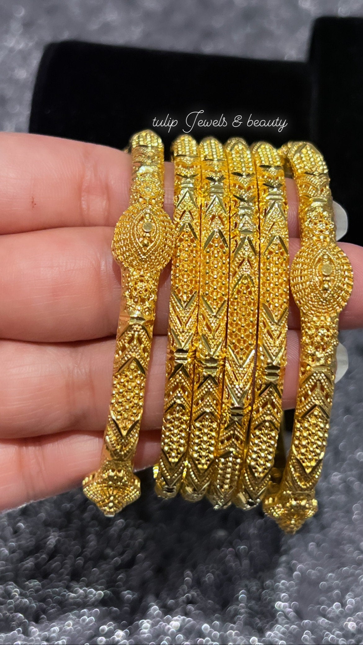 Indian Bangles Set Of 6 – Gold Plated Bridal Women Jewelry Gift for Her