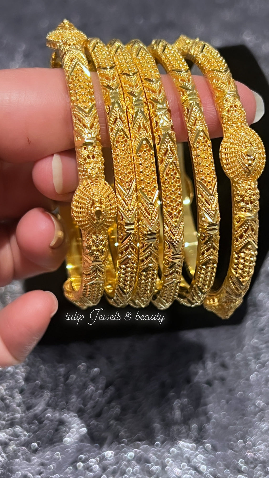 Indian Bangles Set Of 6 – Gold Plated Bridal Women Jewelry Gift for Her