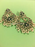 Handcrafted Hyderabadi Chandbali Earrings – Traditional Indian/Pakistani Jewelry – Bridal or Festive Wear