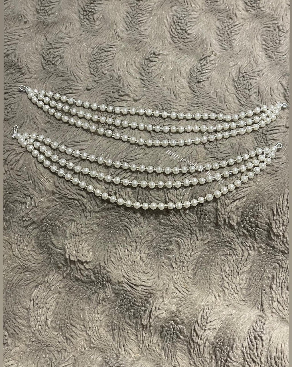 Pearl Earring Chain: Silver Kaan Sahara Indian Jewelry