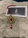 Red Kundan Mang Tikka: Indian Head Jewelry
