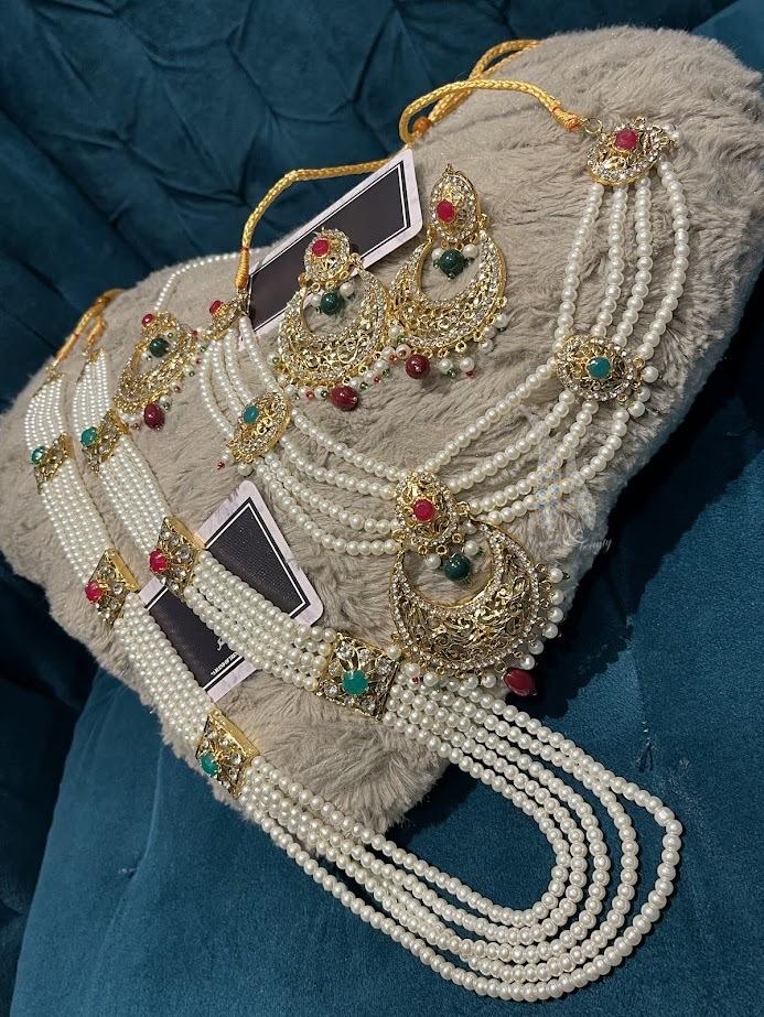 Hyderabadi Chandballi Pearl Jewelry Set: Traditional Indian Bridal Jewellery
