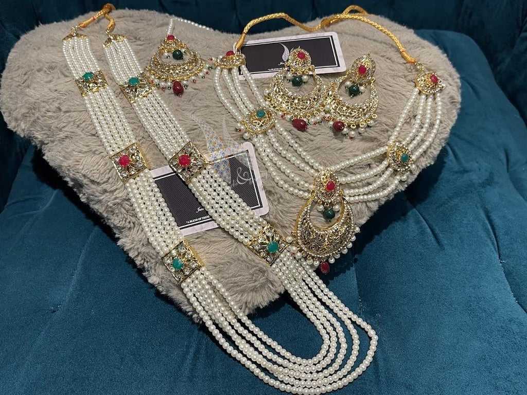 Hyderabadi Chandballi Pearl Jewelry Set: Traditional Indian Bridal Jewellery