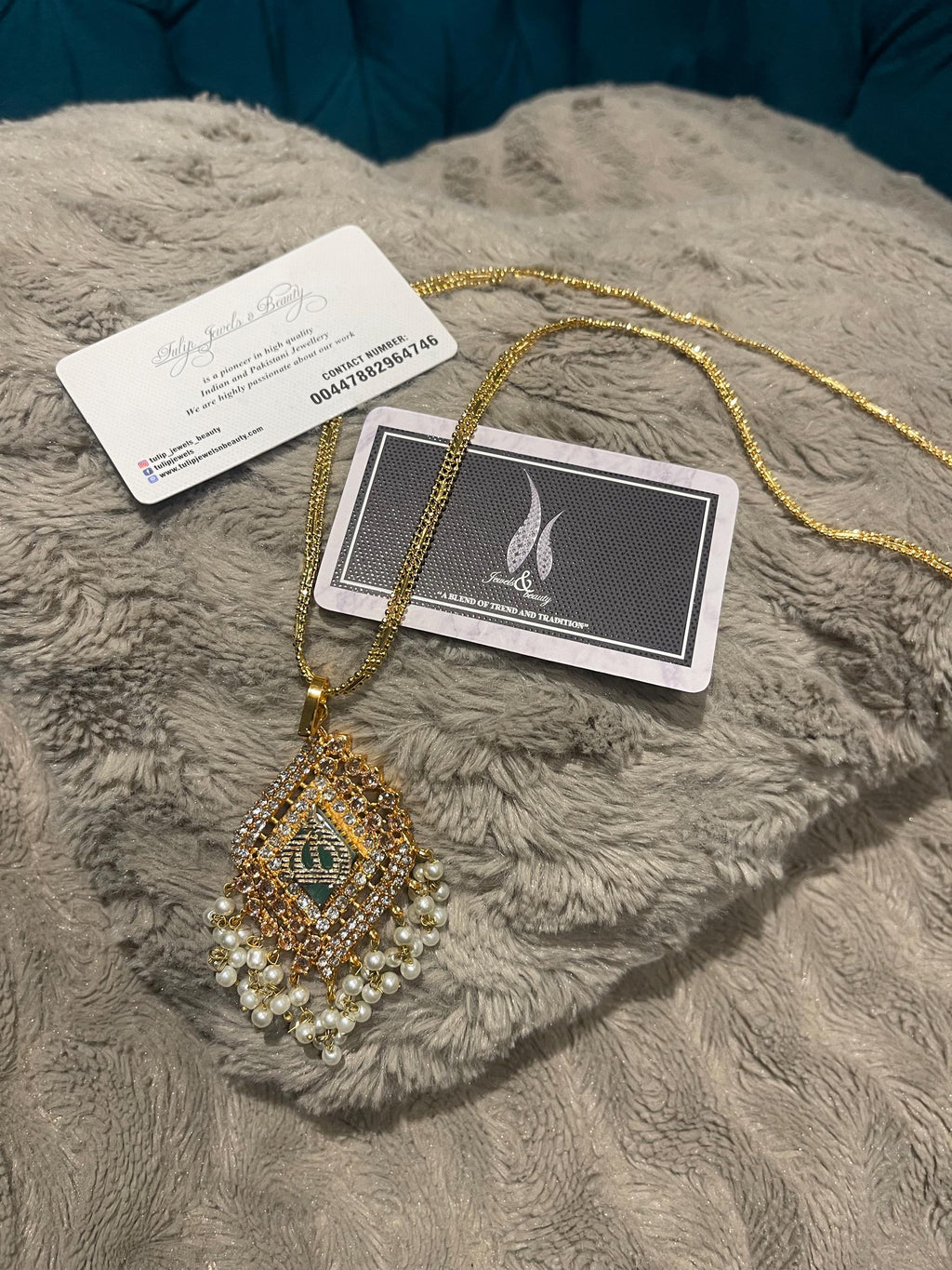 Allah pendant with beads chain Islamic Jewellery-Caligraphic jewellery- Pakistani jewellery-Indian jewelry-Pendant Set