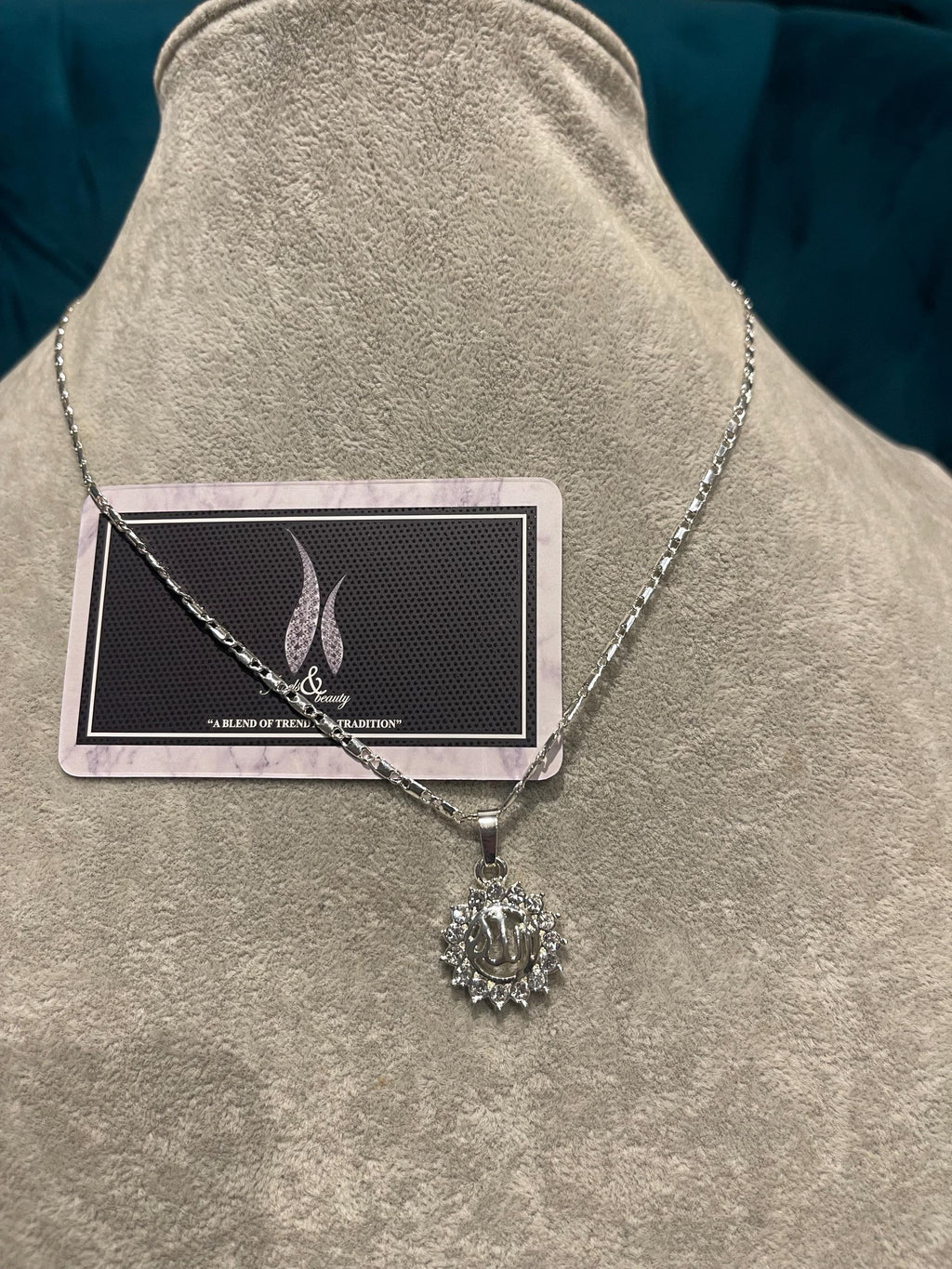 Gold Plated Allah Pendant Necklace: Islamic Jewelry, Eid Gift